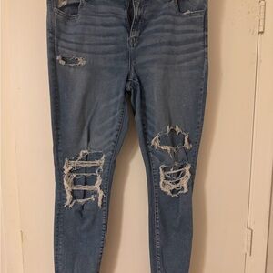 American Eagle Outfitters next level stretch distressed jeggings